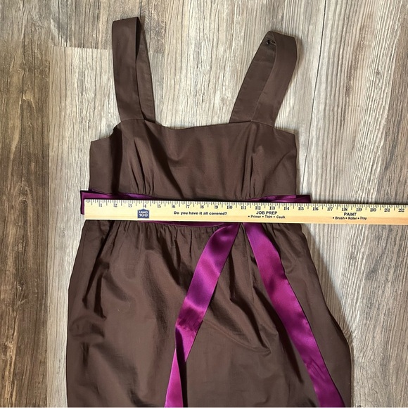 Donna Morgan Women's Dress Size 10 Brown Purple Sash Cocktail Party - Picture 4 of 10